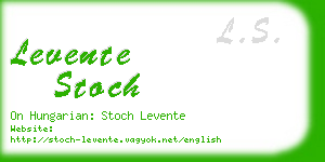 levente stoch business card